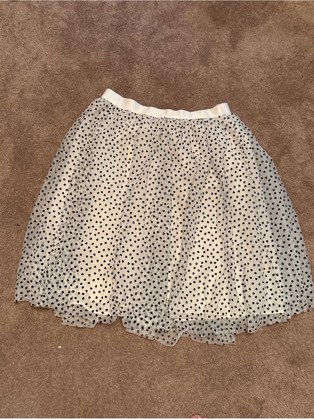 A New Day White & Black Heart Tulle Skirt XXL - Picture 2 of 6